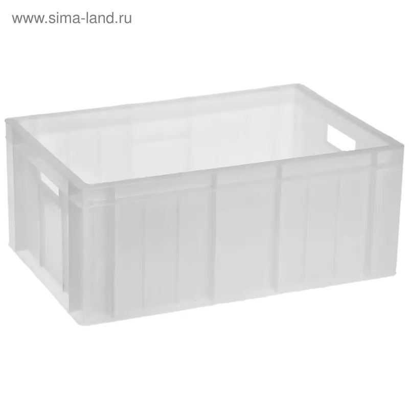 Ящик п/э 60х40х25 см "Мясной", морозостойкий, цвет белый