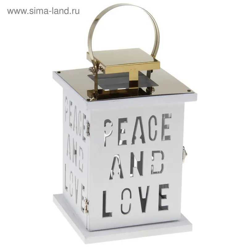 Подсвечник уличный "Peace and love" 14*14*21 см
