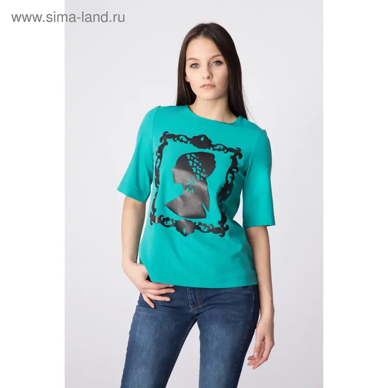 Блузка женская 72045B цвет мята, размер 48 (XL)