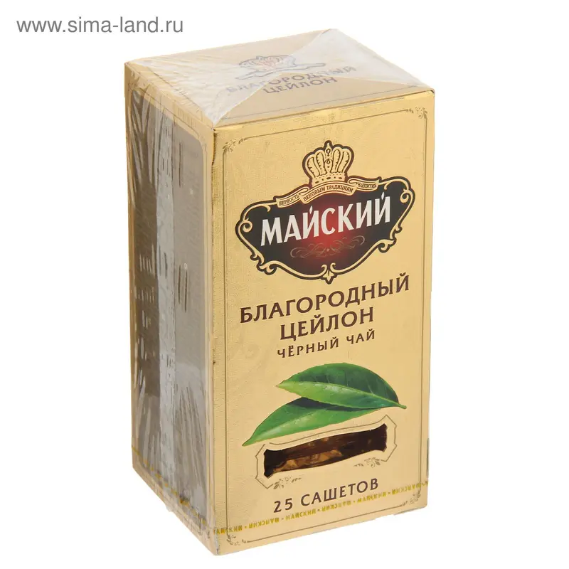Чай черный "Майский", Благородный Цейлон, 25 пакетиков*2 г