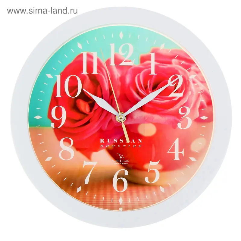 Часы настенные "Розовые розы"