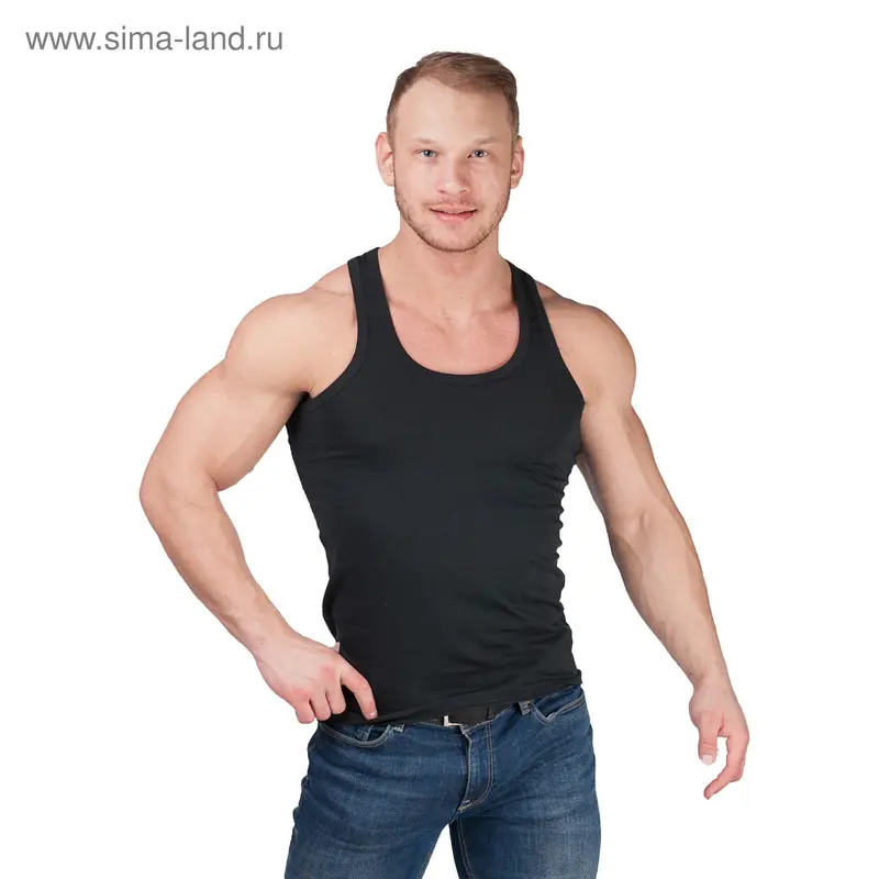 Майка мужская черная, р-р 56
