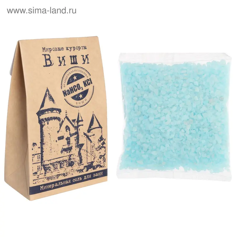 Соль для ванн "Мировые курорты" "Виши", в крафт-пакете, 400 г