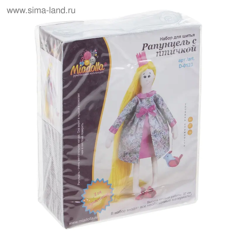 Набор для создания игрушки Miadolla "Рапунцель с птичкой"