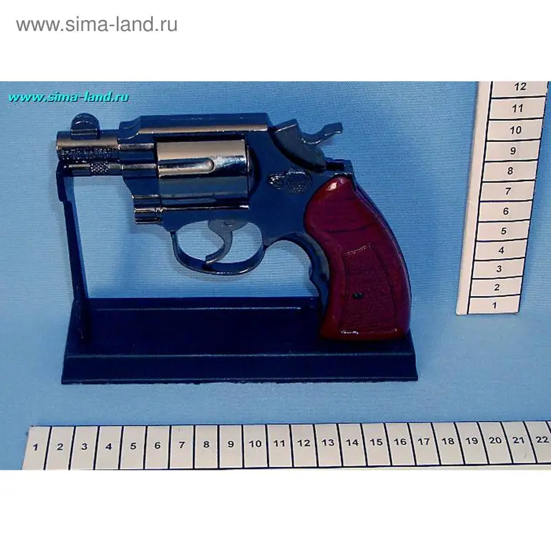 зажигалка пьезо, пистолет револьвер М-150 14см (бокс 100шт)