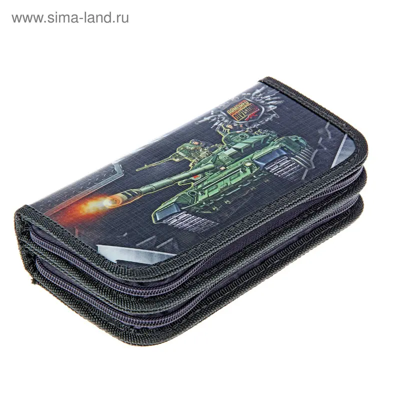 Пенал 2 секции 105x190 мм, ламинированный картон "Ударная сила"