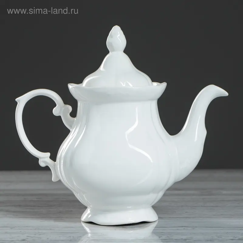 Чайник "Камелия" 0,6 л, белый