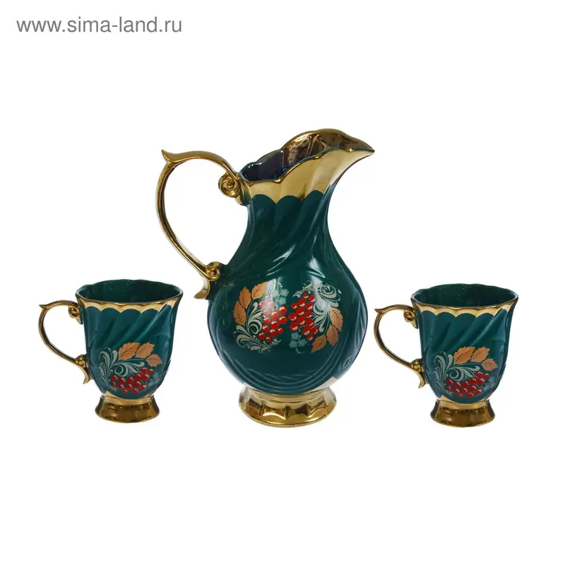 Молочный набор 3 предмета: молочник 2,5 л, 2 чашки 0,7 л микс