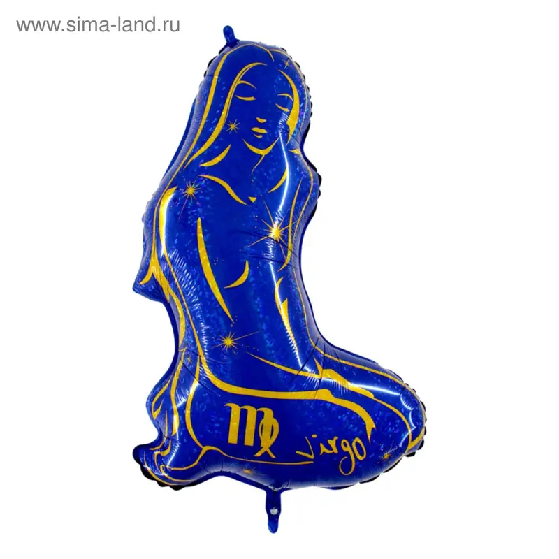 Шар фольгированный 36" "Знак зодиака Дева", цвет синий