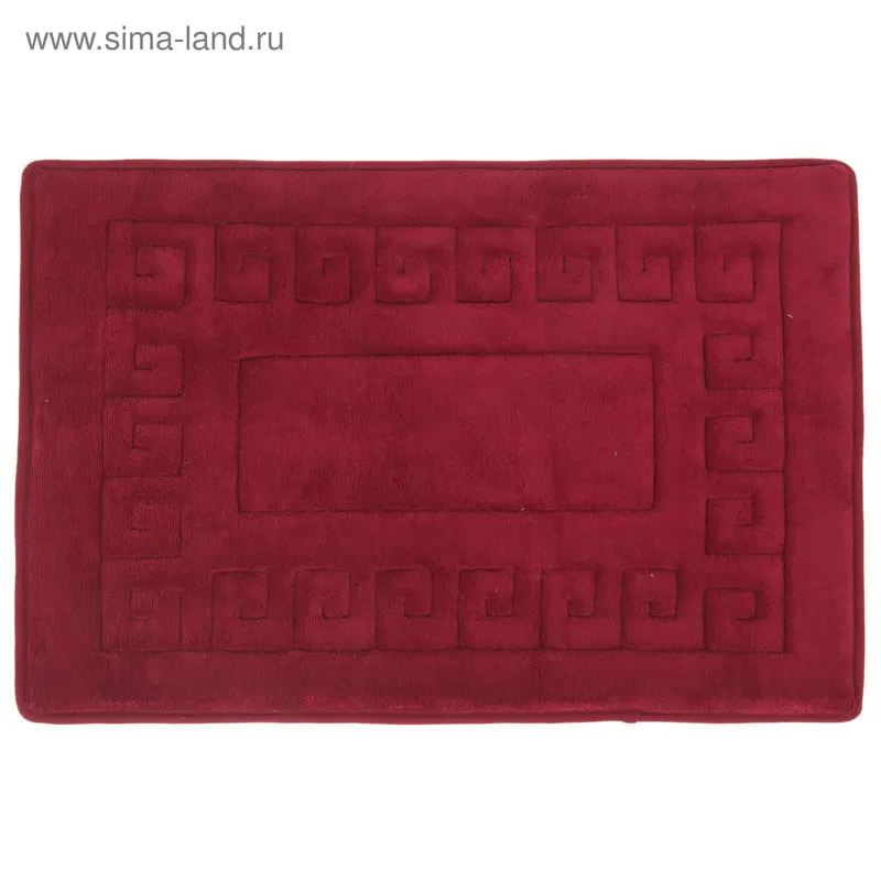 Коврик 40х60 см "Меандр" цвет бордовый