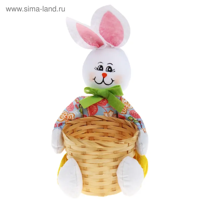 Декор дачный "Кролик с кашпо" 14*14*27 см
