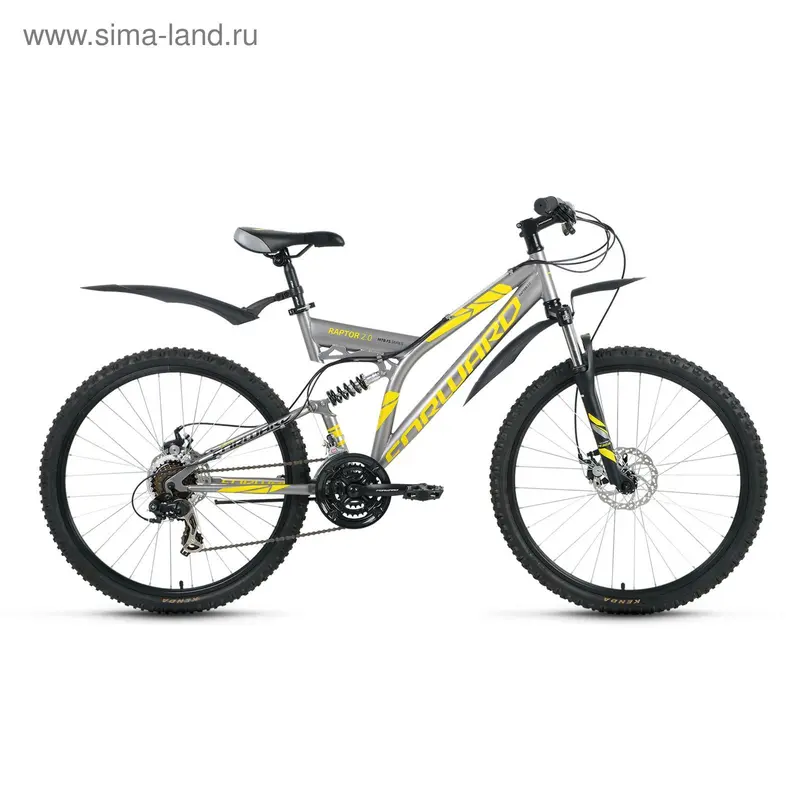 Велосипед 26" Forward Raptor 2.0 disc, 2016, цвет серый матовый, размер 18"
