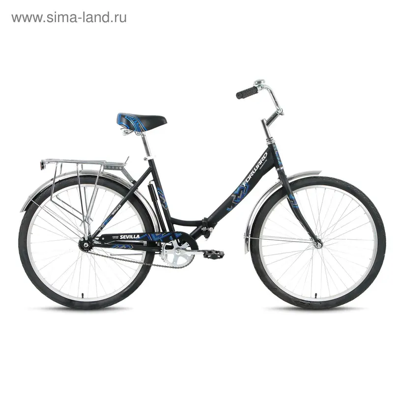 Велосипед 26" Forward Sevilla 1.0, 2016, цвет чёрный, размер 18,5"
