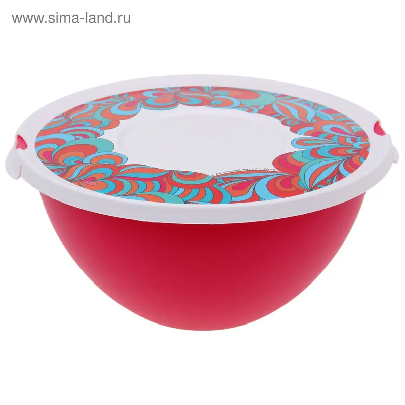 Миска с крышкой, 4 л «Домашний», цвет МИКС