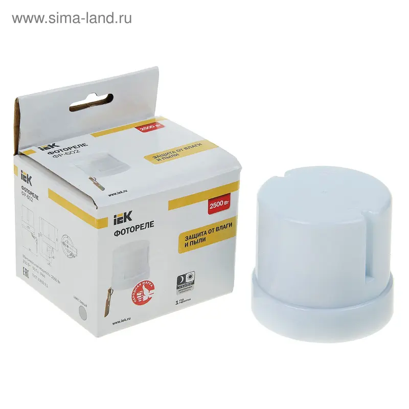 Фотореле IEK ФР 602, IP44, 2500 Вт