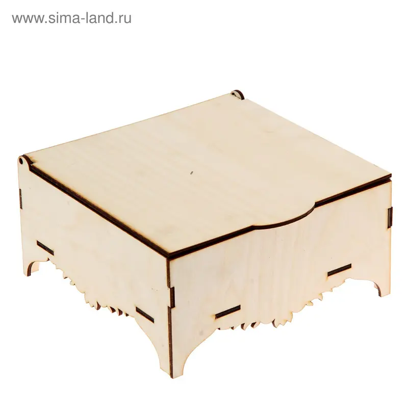 Шкатулка для декора на ножках 18,4х17,8х8,2 см (80670)