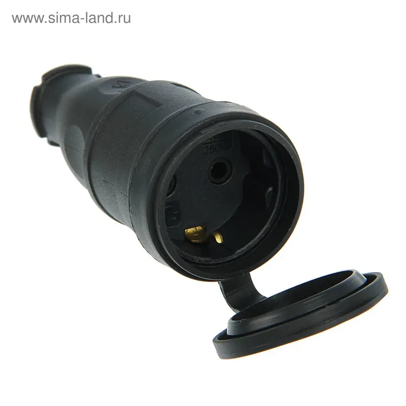 Розетка каучуковая "Т-Пласт", 16 А, IP44, 2P+E