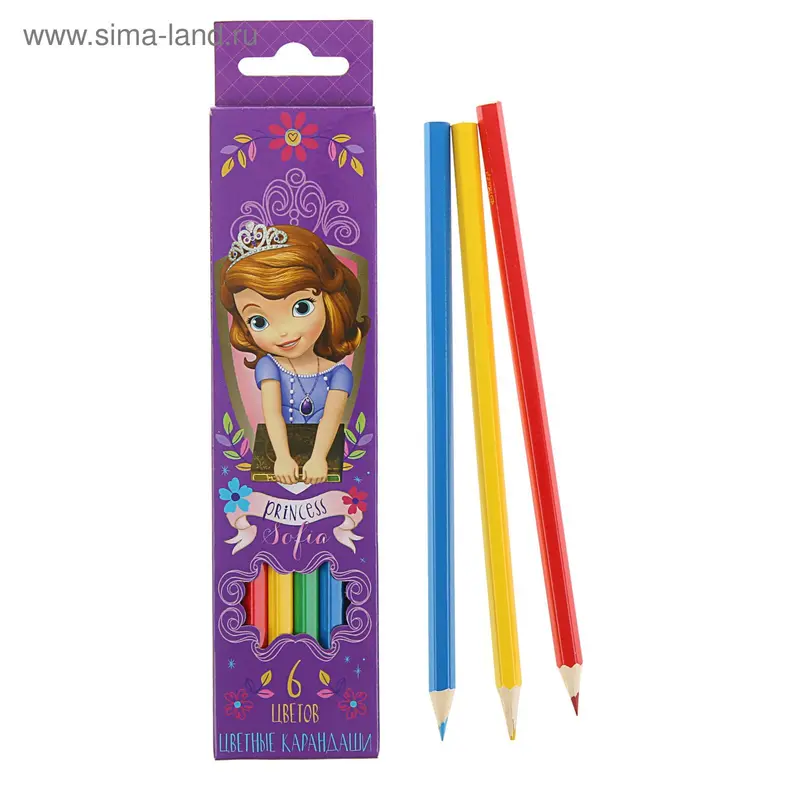 Карандаши 6 цветов Disney. София 29051