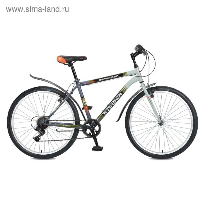 Велосипед 26" Stinger Defender, 2016, цвет серый, размер 18"