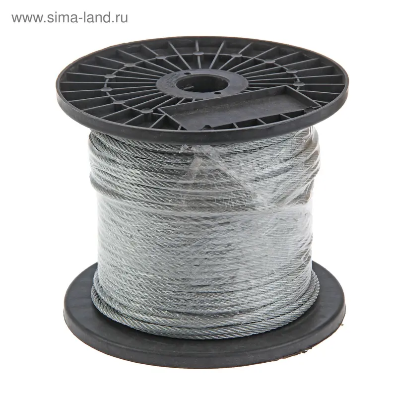 Трос для растяжки DIN 3055, d=5 мм, в катушке 100 м