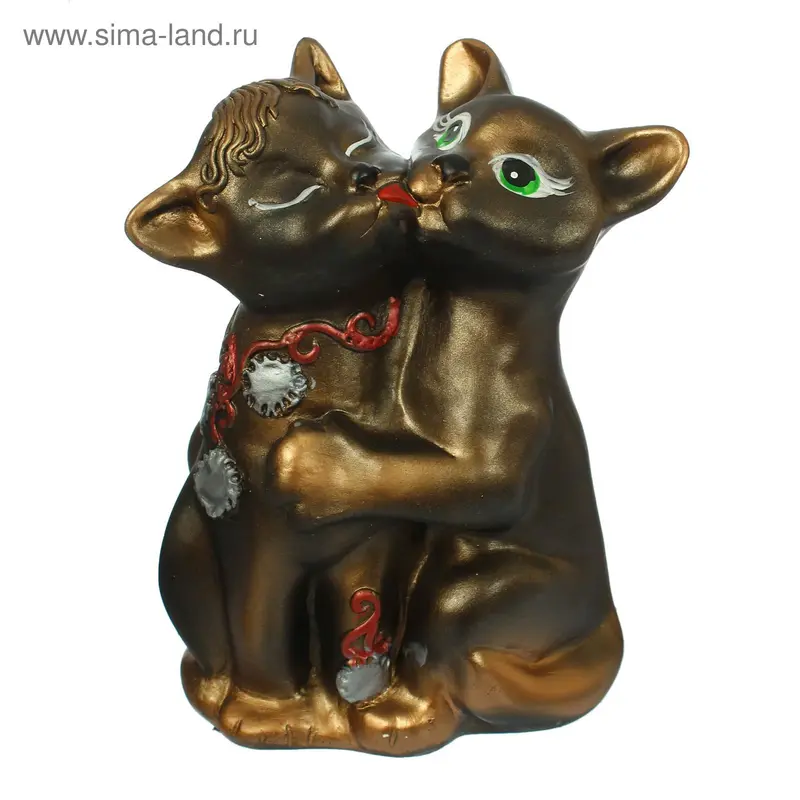 Копилка "Котята Любовь" 24*10*17 черн бронза