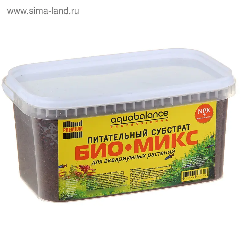 Питательный субстрат AQUABALANCE PROFESSIONAL PREMIUM БИО-МИКС 3,4 л