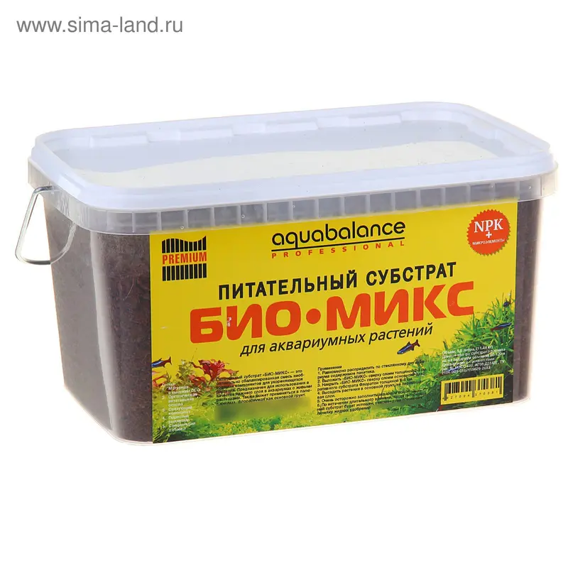 Питательный субстрат AQUABALANCE PROFESSIONAL PREMIUM БИО-МИКС 5,8 л