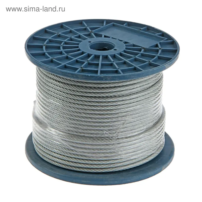 Трос в оплетке DIN 3055, d=5/6 мм, в катушке 100 м