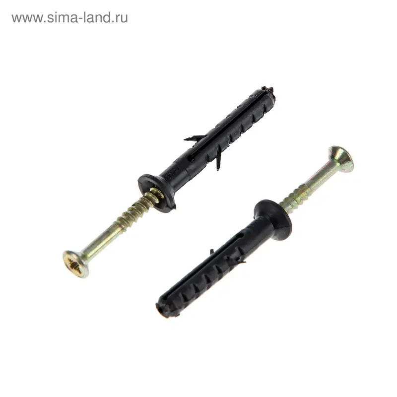 Дюбель с шурупом OMAX, 6х40 мм, потайной борт, в упаковке 1500 шт