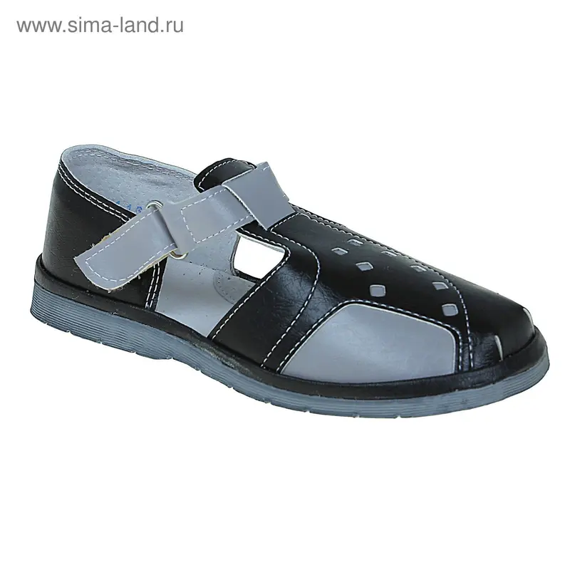 Туфли дошкольные ИК арт.3231, серо-черный, размер 28