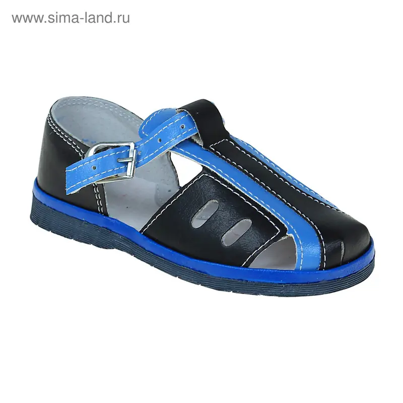 Туфли малодетские ИК арт.2352, черно-голубой, размер 26