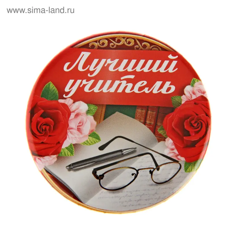 Значок «Лучший учитель», закатной, d=5,6 см