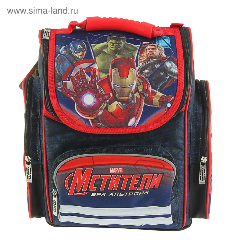 Ранец Стандарт Disney Marvel "Мстители. Команда" 31*29*15 см, для мальчика, черный