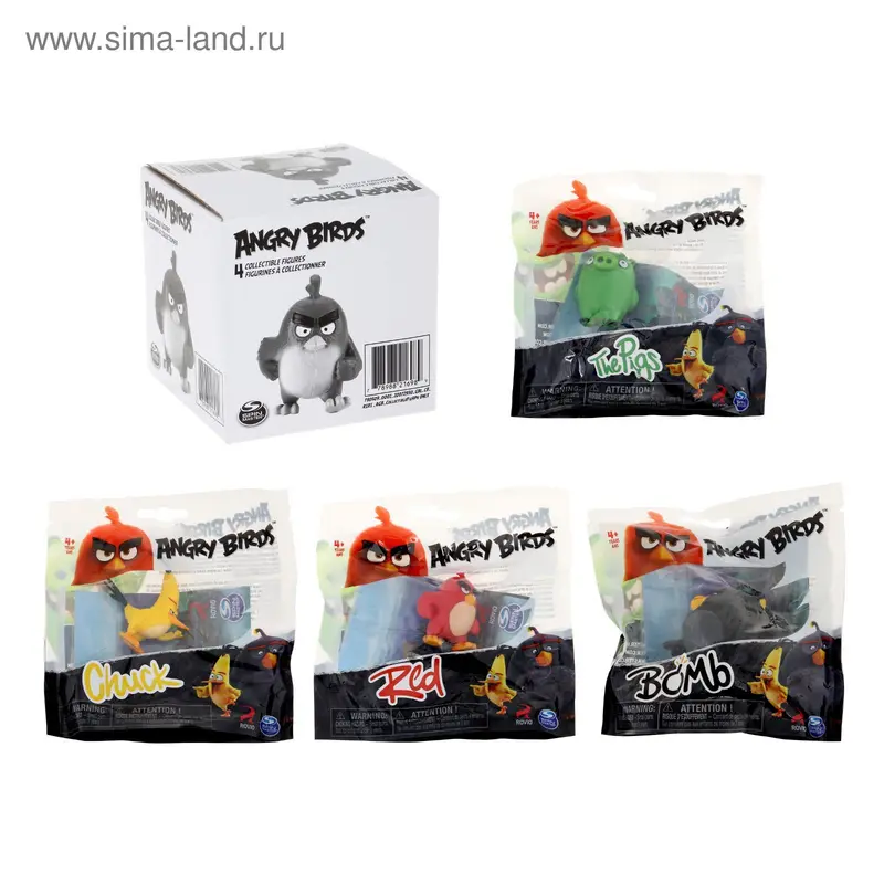 Набор Angry Birds из 4 сердитых птичек
