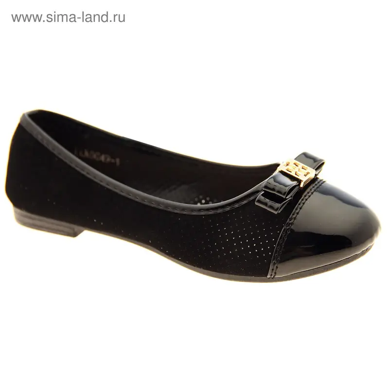 Балетки детские, размер 35, цвет чёрный (арт. LLK 0049-1)