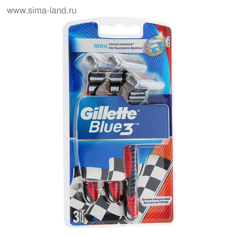 Бритвенные станки одноразовые Gillette Blue 3 Red, 3 лезвия, 3 шт