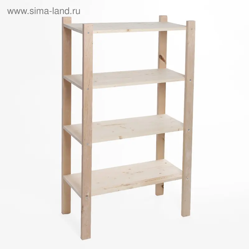 Стеллаж деревянный 4 полки 1300*700*300 мм
