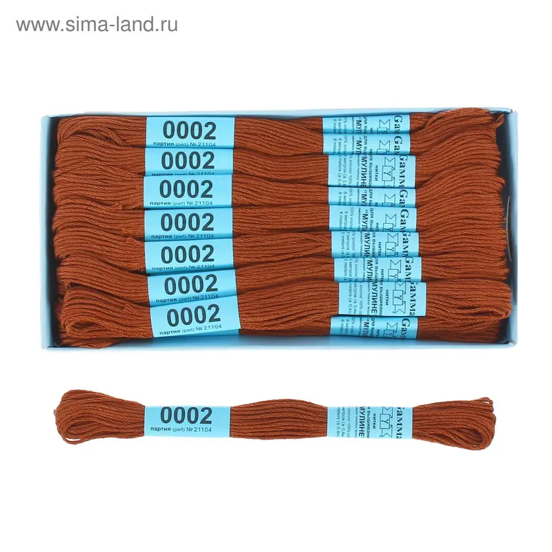 Мулине, №0002, 8±1м, цвет коричневый