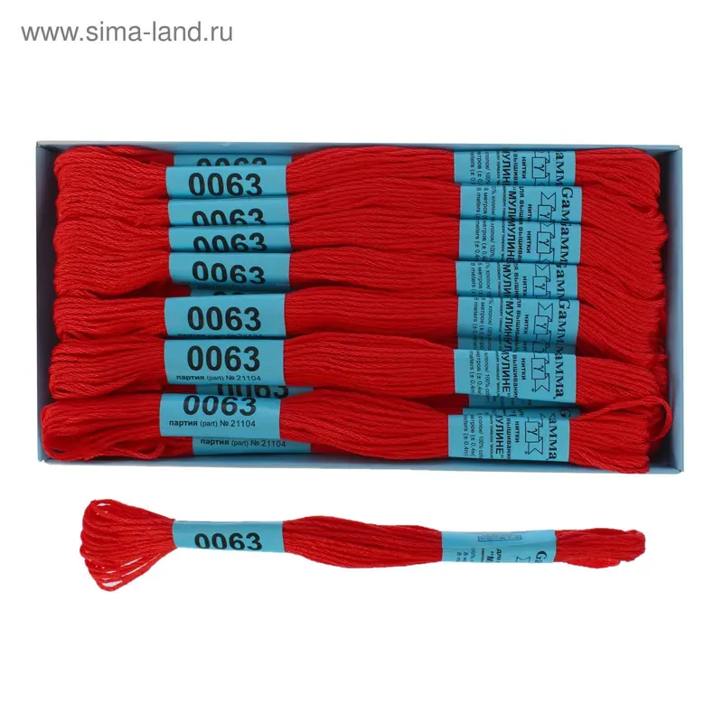 Мулине, №0063, 8±1м, цвет светло-красный