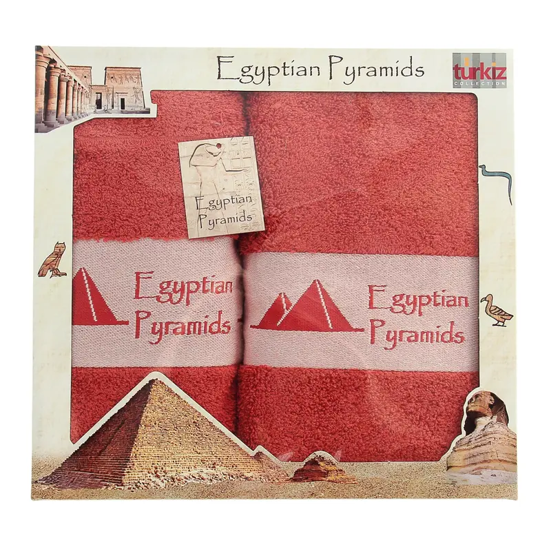Набор полотенец CITY Egyptian 50*90 см, 70*140 см коралл