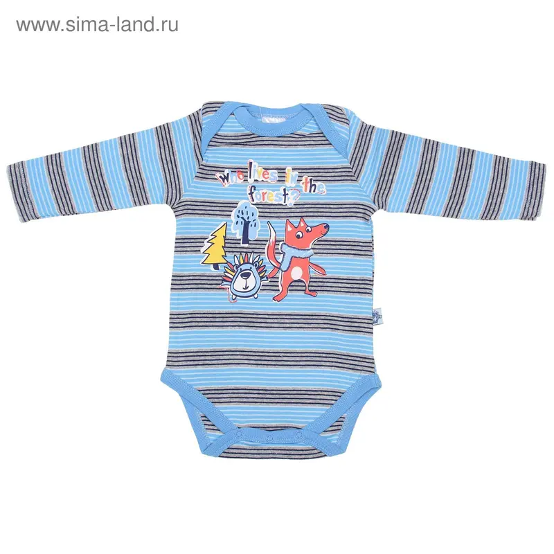 Боди ясельное, рост 62 см, цвет голубой (арт.CWN 4111)