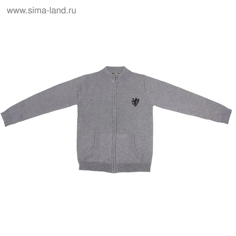 Кофта для мальчика, рост 164 см, цвет серый меланж (арт.FT 6W055)