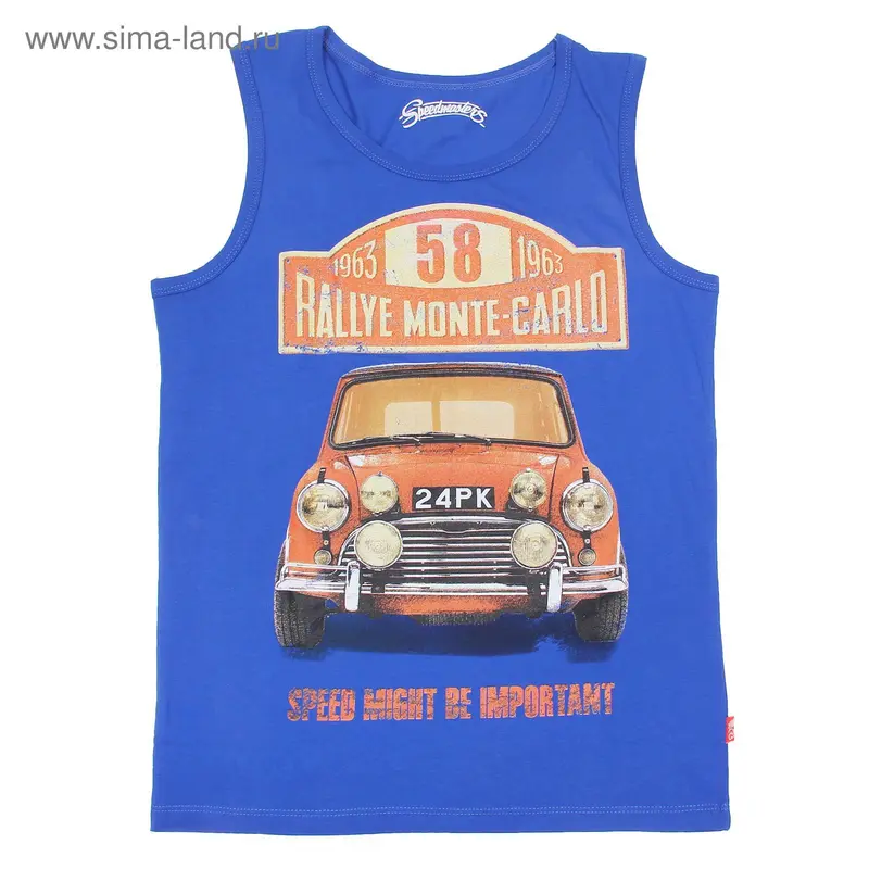Майка для мальчика, рост 158 см, цвет синий (арт.CSJ 61107)
