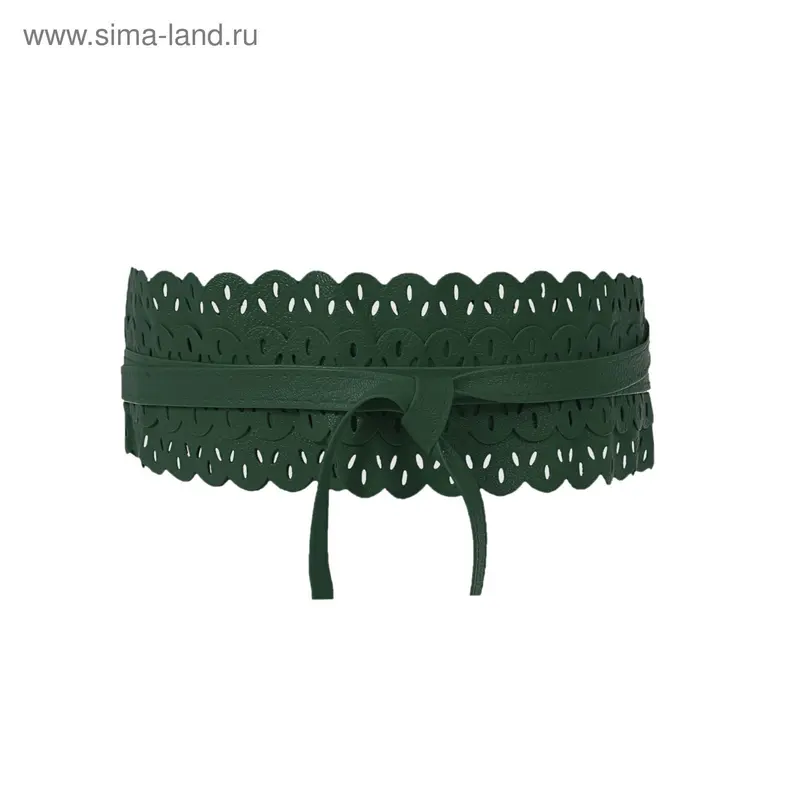 Пояс-кушак "Ажур", ширина - 9см, зелёный