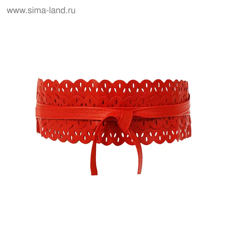 Пояс-кушак "Ажур", ширина - 9см, красный