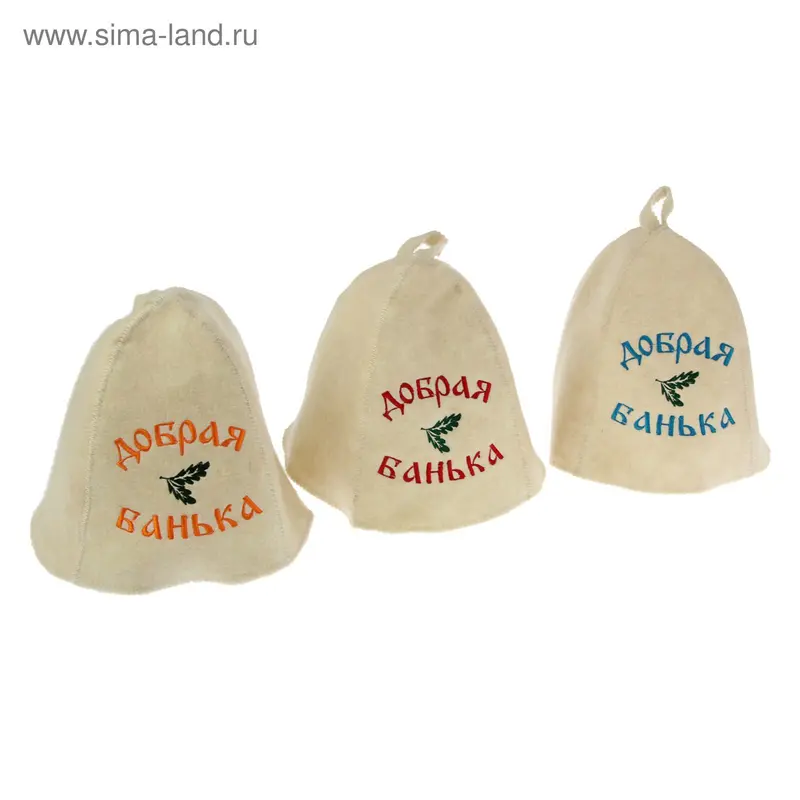 Шапка банная "Добрая банька" МИКС