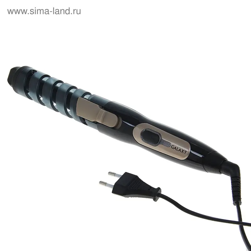 Плойка Galaxy GL 4622, 40 Вт, керамическое покрытие, d=20 мм, 180°С, чёрная