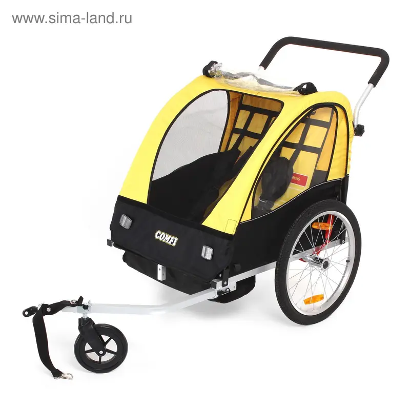 Велоприцеп COMFI II Comfort yellow для одного ребенка 77363