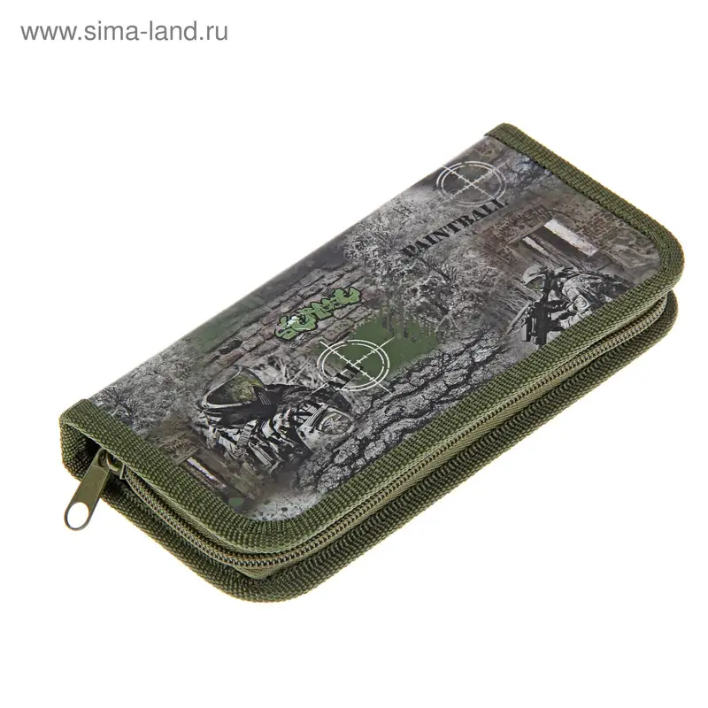 Пенал 1 секция 90*190 ламинированный картон, ПК2-5 "Пейнтбол"