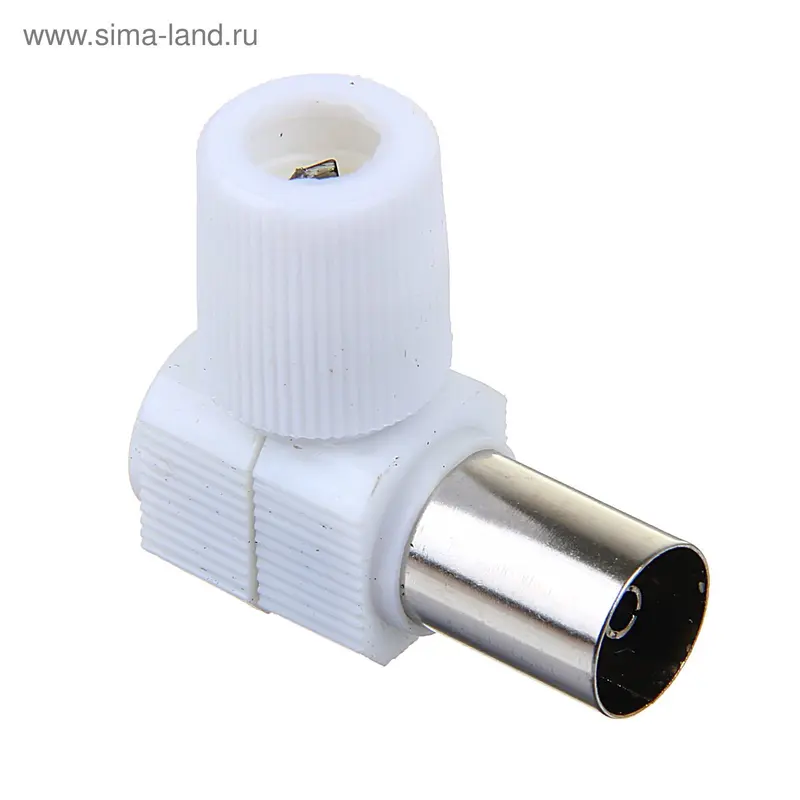 Гнездо TV антенное угловое, без пайки, белое, SQ1809-0016